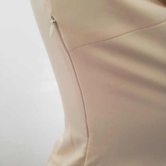 Classic Party Dress in Peach w/Black Accents Balloon Cuff Sleeves Size M… - Picture 3 of 5